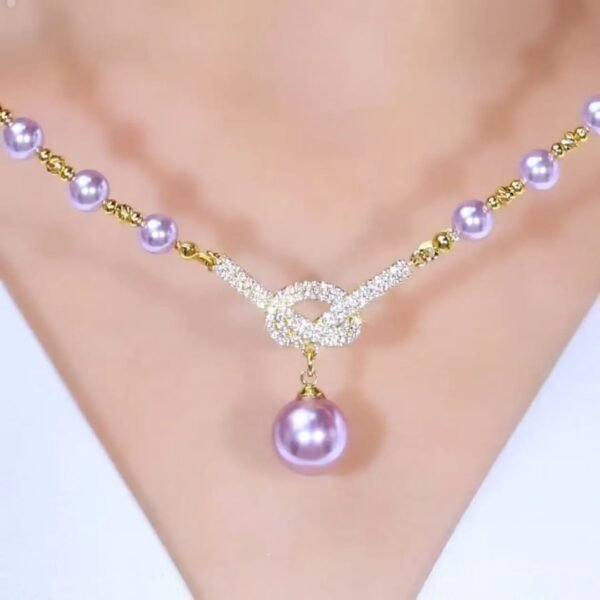 purple pearl neckless